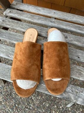 M. Gemi Suede Sandals Slip-ons Size 40 Excellent